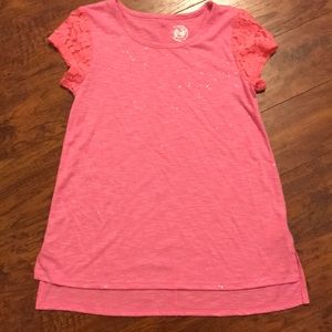 So Sparkle & Lace Tee girls size 10